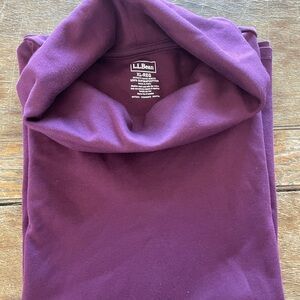 L.L.Bean Drape-neck Turtleneck in Deep Plum